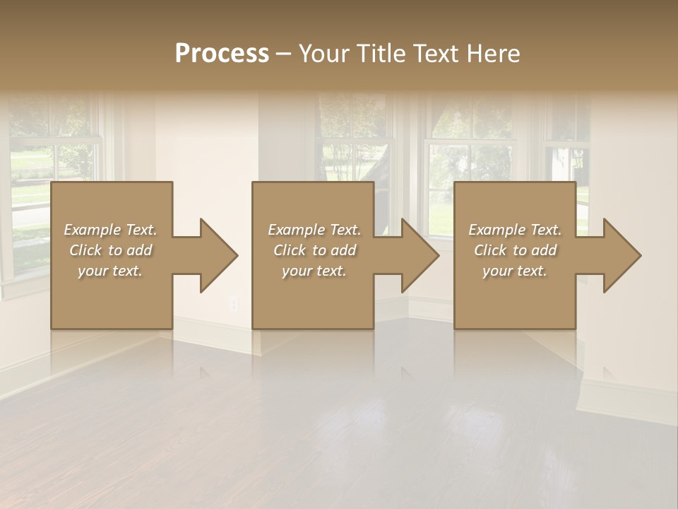 Bedroom With Bay Window And Park View PowerPoint Template