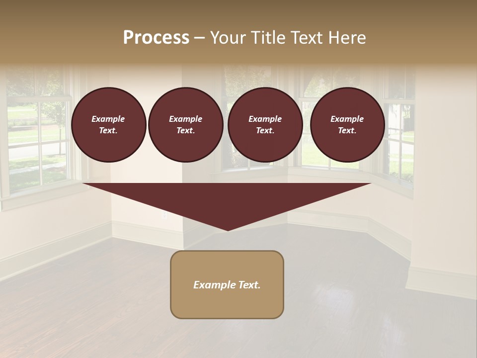 Bedroom With Bay Window And Park View PowerPoint Template