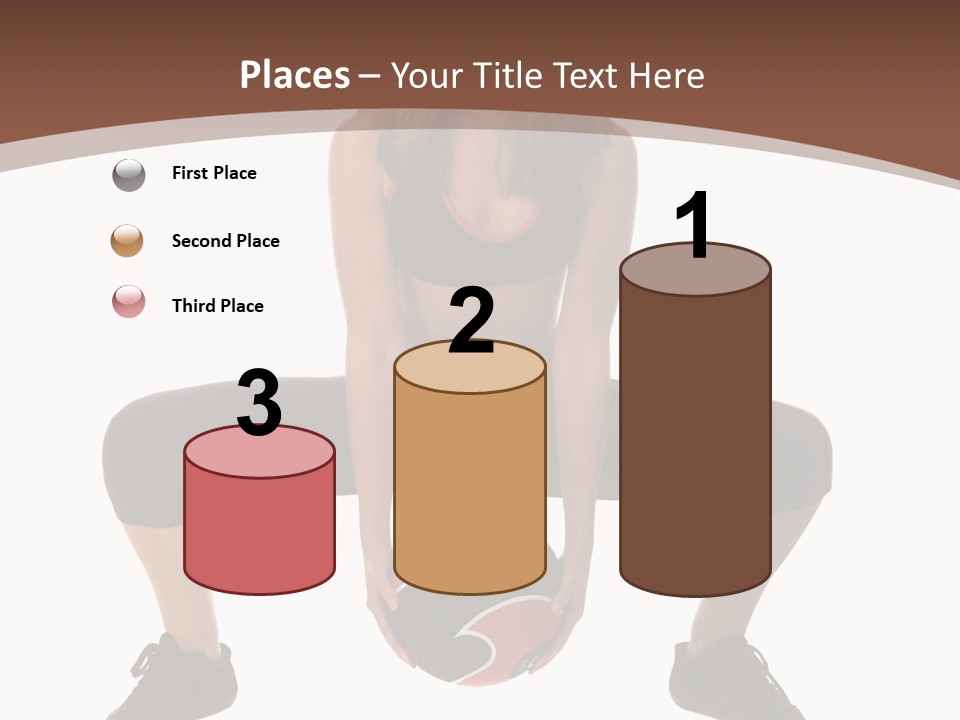 A Woman Is Sitting On The Ground With A Ball PowerPoint Template