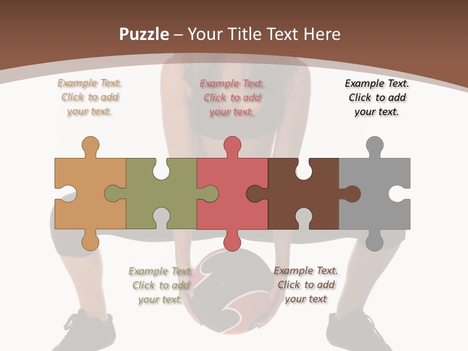 A Woman Is Sitting On The Ground With A Ball PowerPoint Template