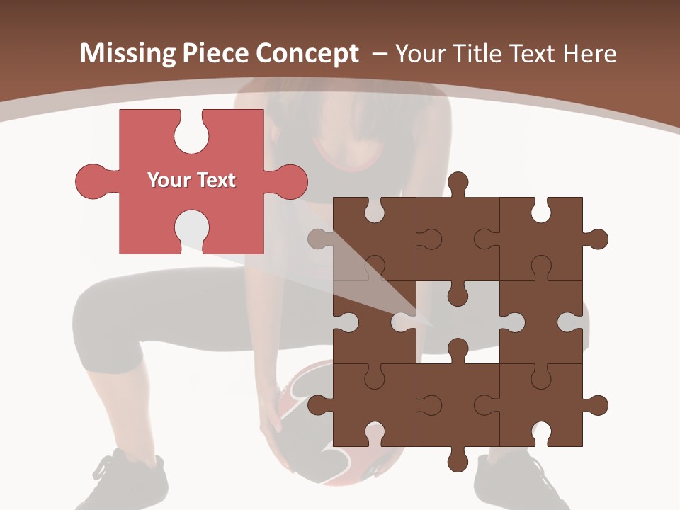 A Woman Is Sitting On The Ground With A Ball PowerPoint Template