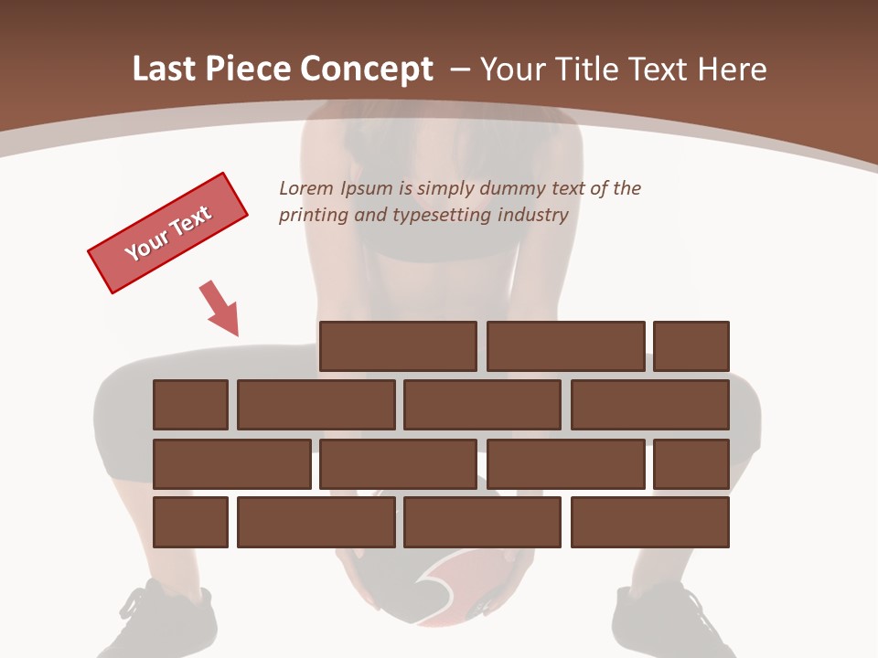 A Woman Is Sitting On The Ground With A Ball PowerPoint Template