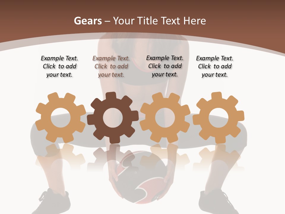 A Woman Is Sitting On The Ground With A Ball PowerPoint Template