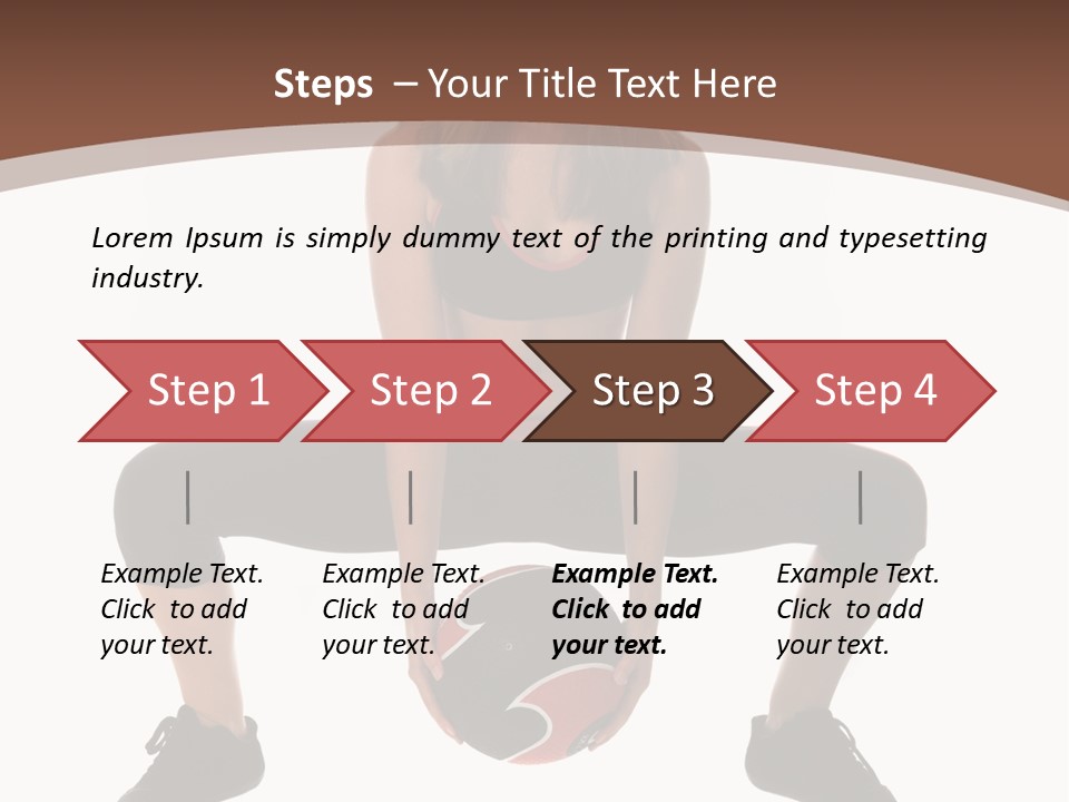 A Woman Is Sitting On The Ground With A Ball PowerPoint Template
