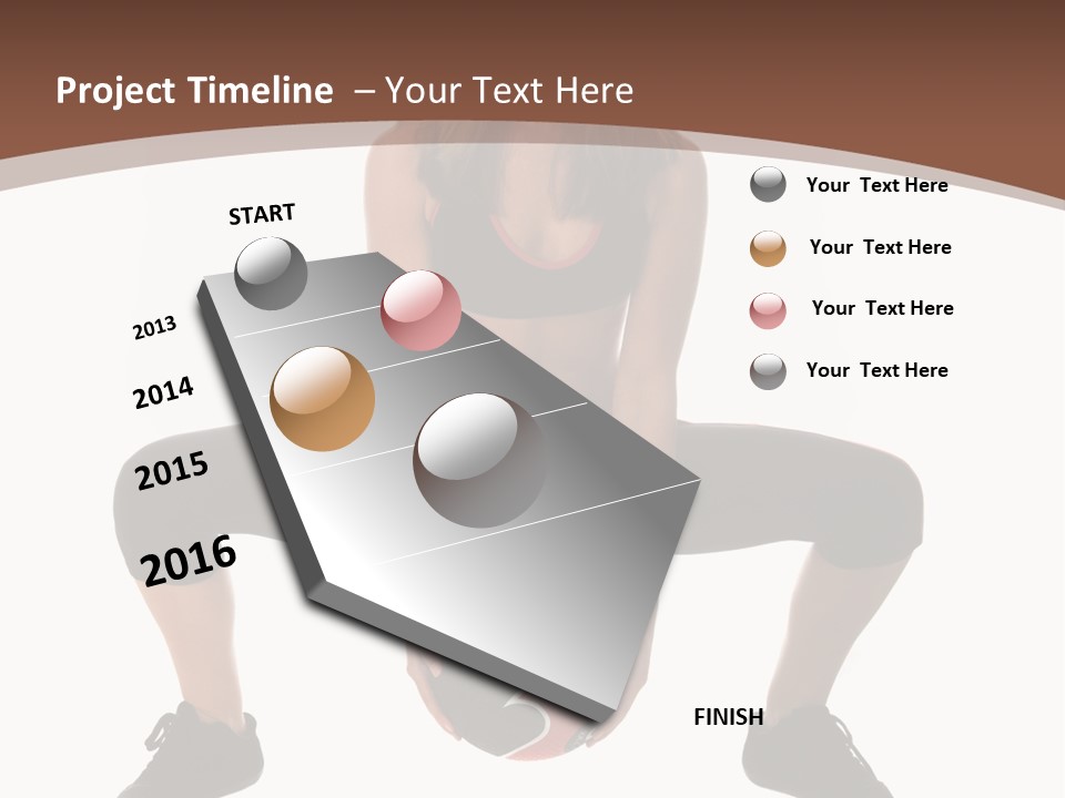 A Woman Is Sitting On The Ground With A Ball PowerPoint Template