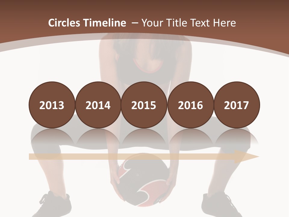 A Woman Is Sitting On The Ground With A Ball PowerPoint Template