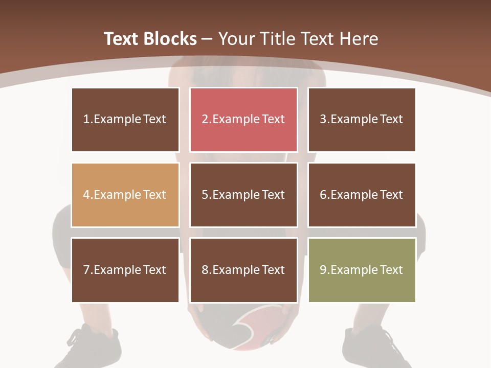 A Woman Is Sitting On The Ground With A Ball PowerPoint Template