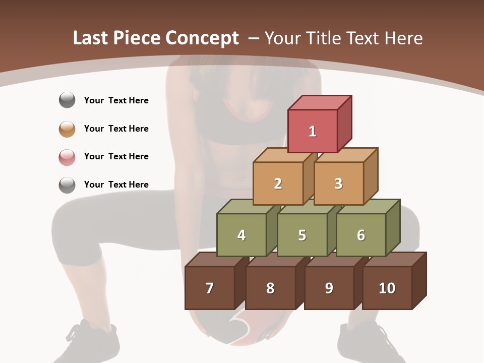 A Woman Is Sitting On The Ground With A Ball PowerPoint Template