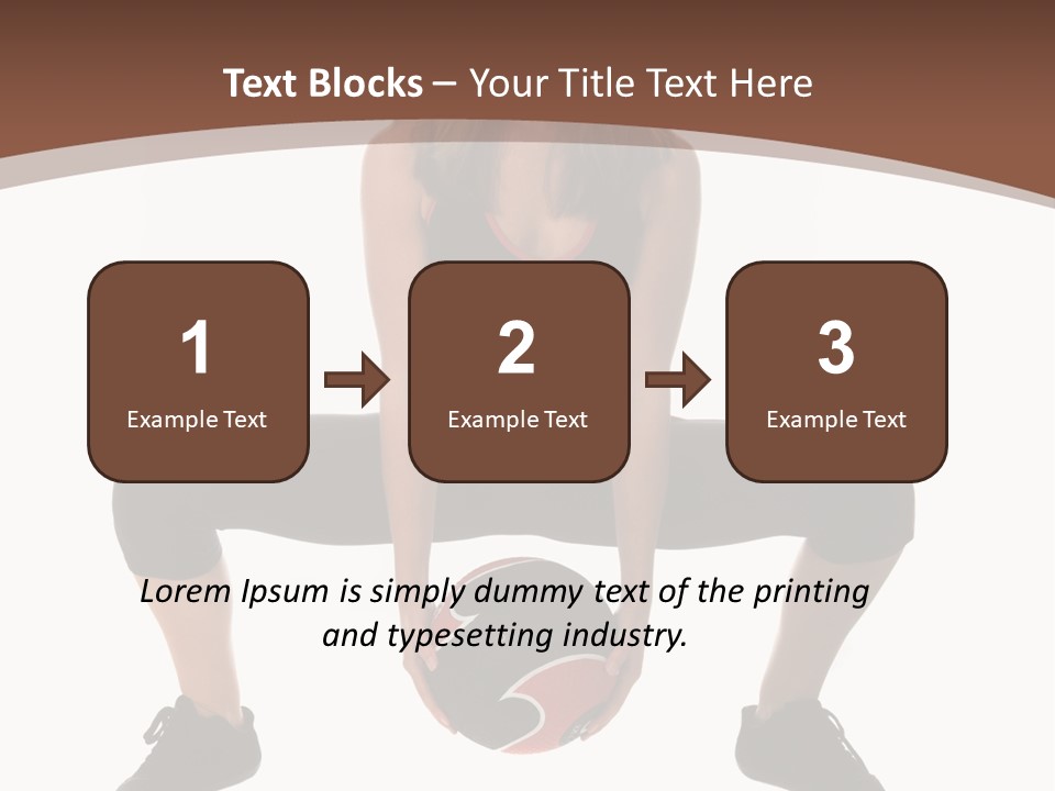A Woman Is Sitting On The Ground With A Ball PowerPoint Template
