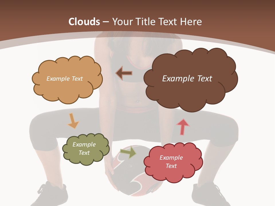 A Woman Is Sitting On The Ground With A Ball PowerPoint Template
