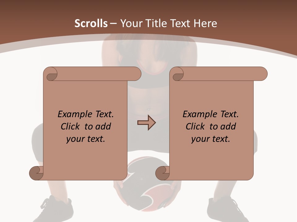 A Woman Is Sitting On The Ground With A Ball PowerPoint Template