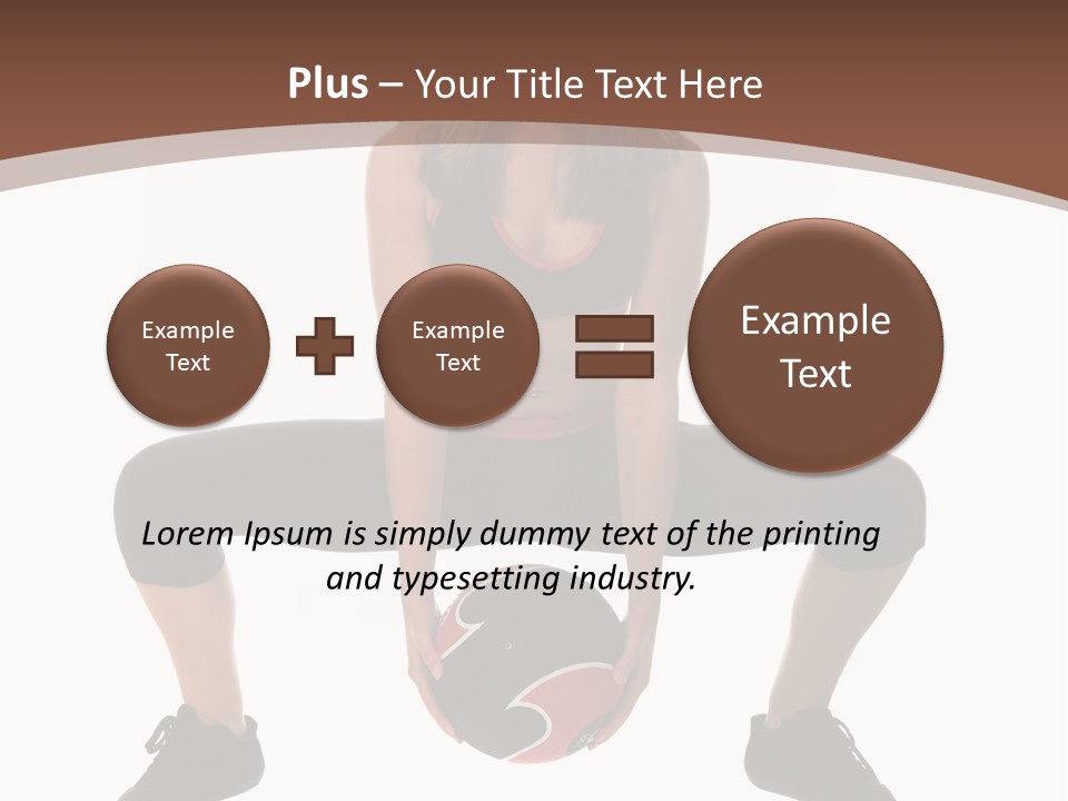 A Woman Is Sitting On The Ground With A Ball PowerPoint Template