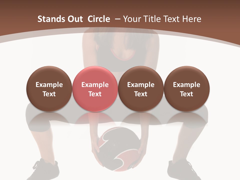 A Woman Is Sitting On The Ground With A Ball PowerPoint Template