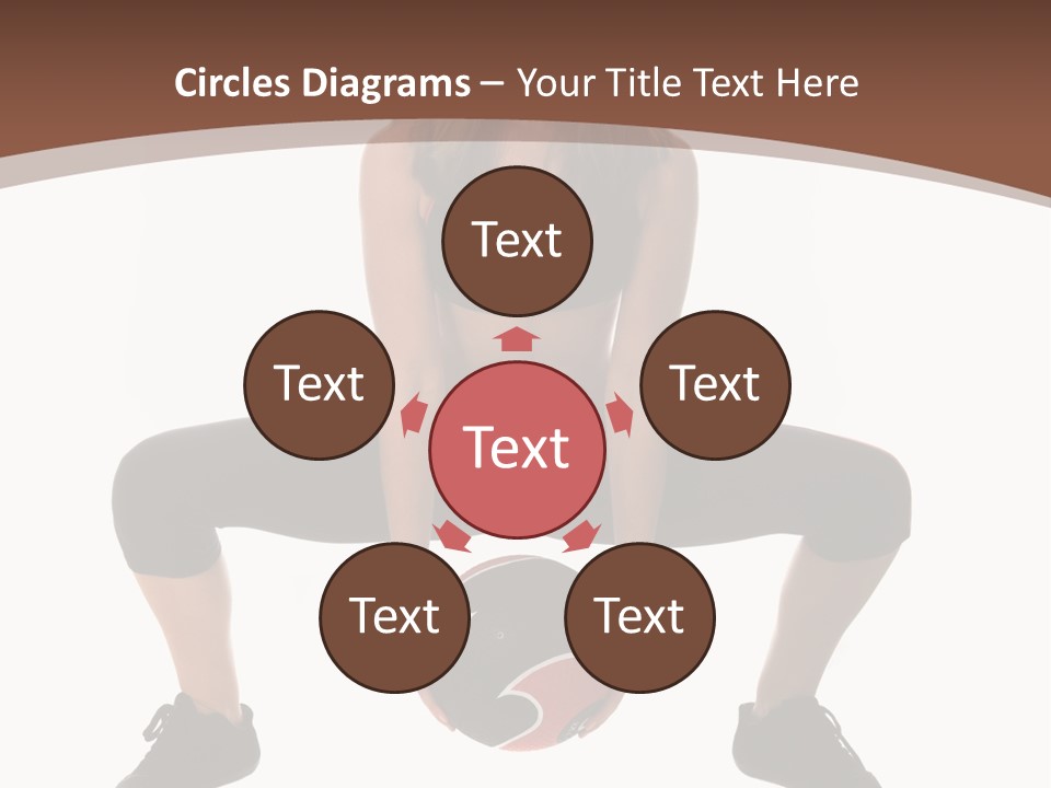 A Woman Is Sitting On The Ground With A Ball PowerPoint Template