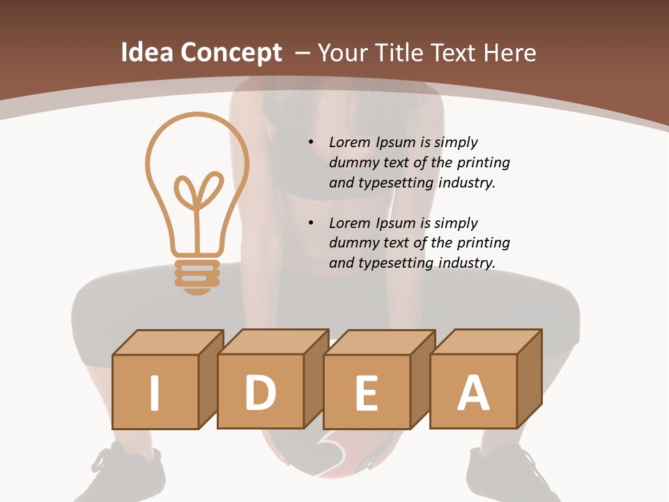 A Woman Is Sitting On The Ground With A Ball PowerPoint Template