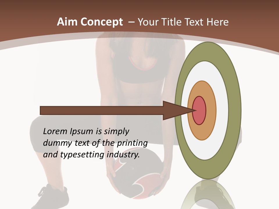 A Woman Is Sitting On The Ground With A Ball PowerPoint Template