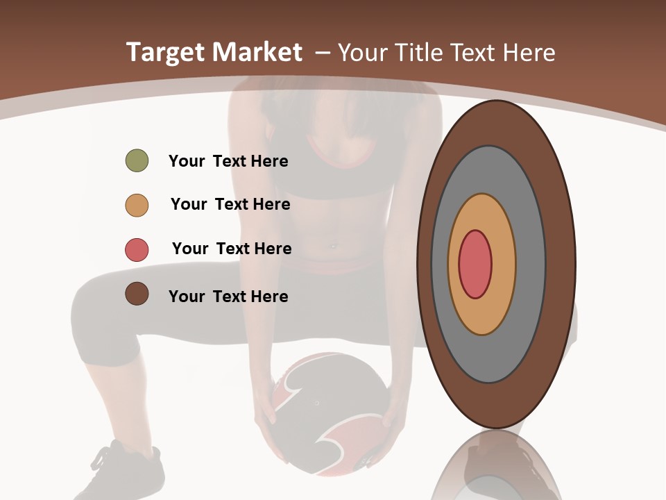 A Woman Is Sitting On The Ground With A Ball PowerPoint Template