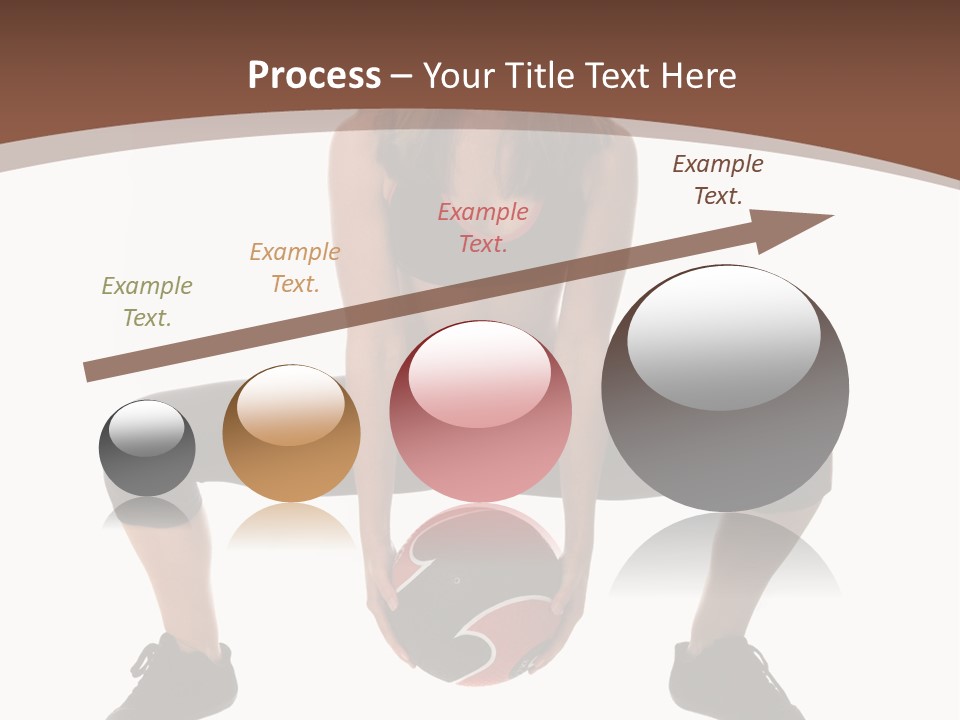 A Woman Is Sitting On The Ground With A Ball PowerPoint Template