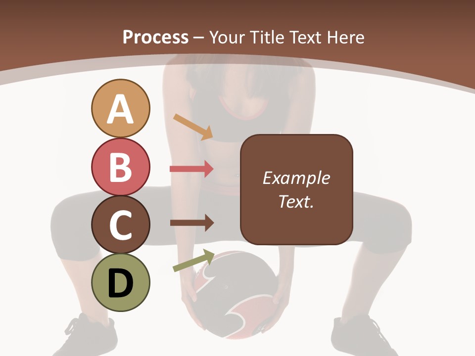 A Woman Is Sitting On The Ground With A Ball PowerPoint Template