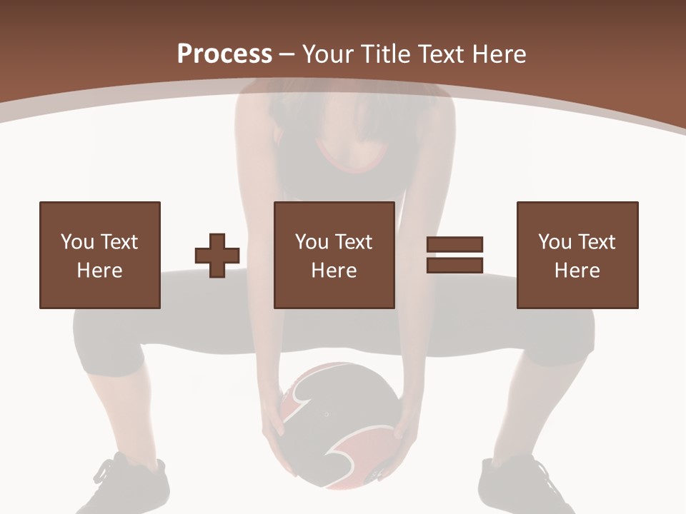 A Woman Is Sitting On The Ground With A Ball PowerPoint Template