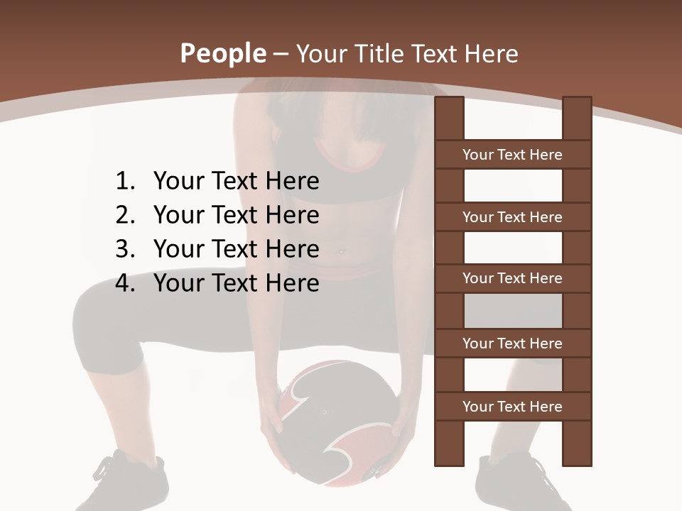 A Woman Is Sitting On The Ground With A Ball PowerPoint Template