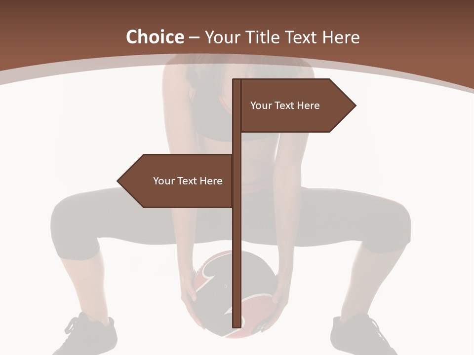 A Woman Is Sitting On The Ground With A Ball PowerPoint Template