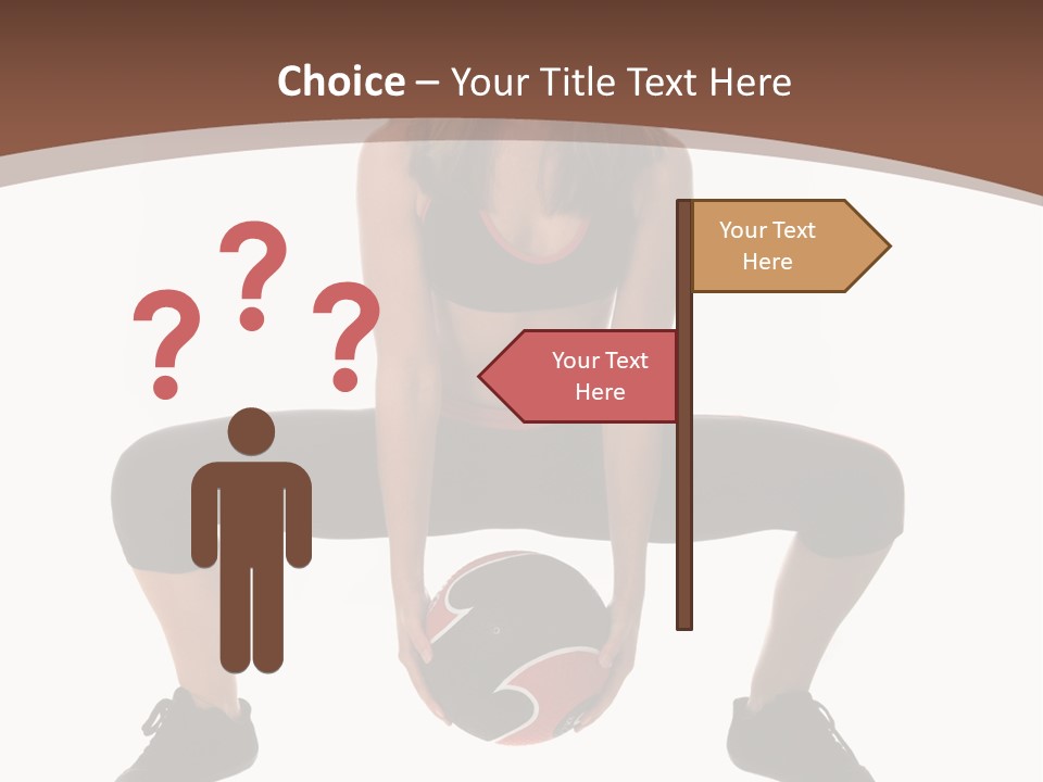 A Woman Is Sitting On The Ground With A Ball PowerPoint Template