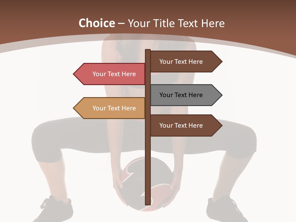 A Woman Is Sitting On The Ground With A Ball PowerPoint Template