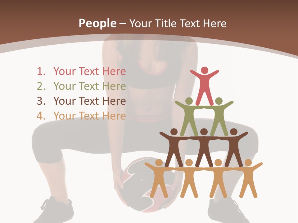 A Woman Is Sitting On The Ground With A Ball PowerPoint Template