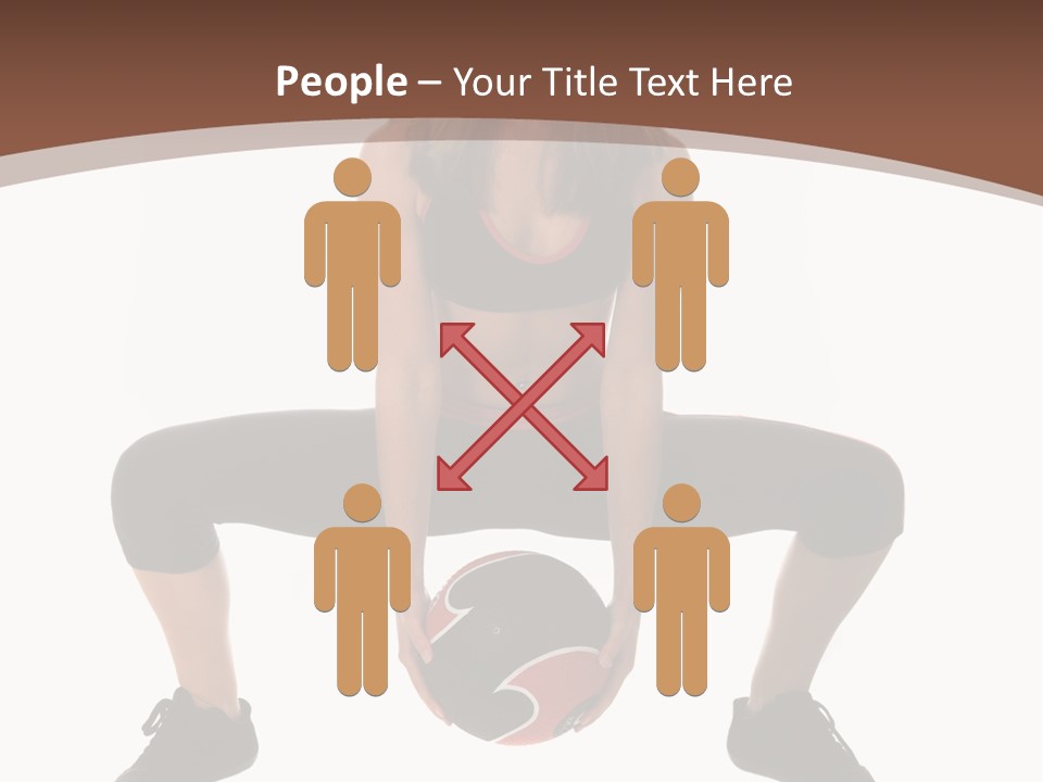 A Woman Is Sitting On The Ground With A Ball PowerPoint Template