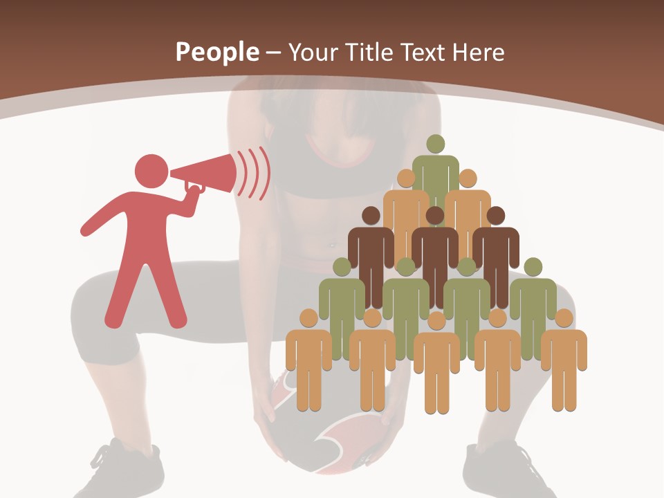 A Woman Is Sitting On The Ground With A Ball PowerPoint Template