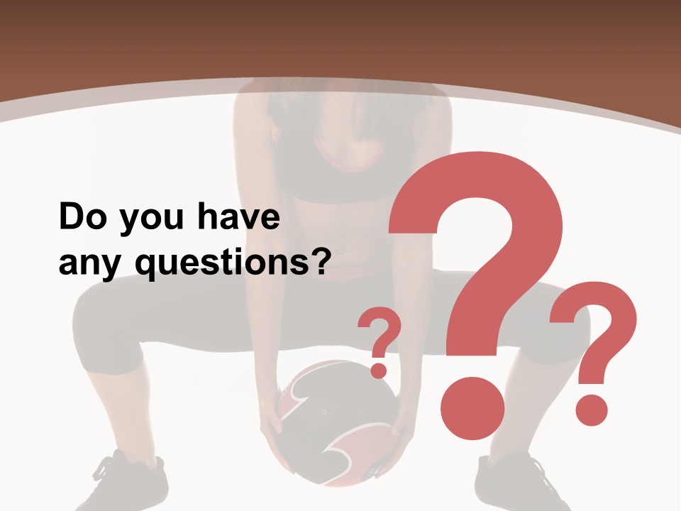 A Woman Is Sitting On The Ground With A Ball PowerPoint Template