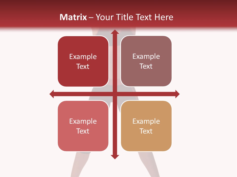 Young Woman Working Out In The Gym Stretches And Raises A Medicine Ball Above Her Head PowerPoint Template