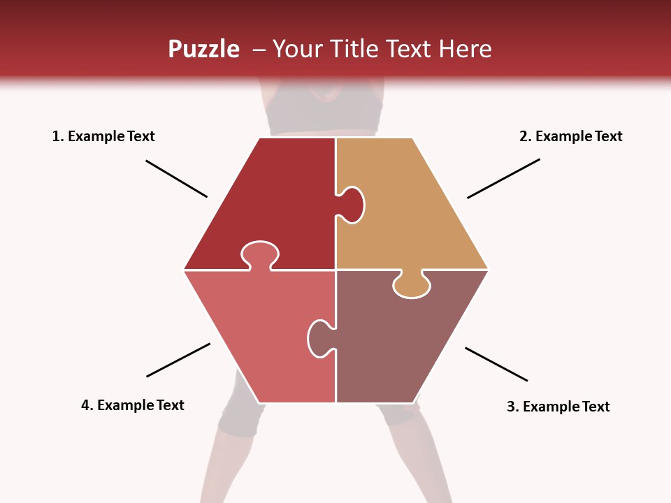 Young Woman Working Out In The Gym Stretches And Raises A Medicine Ball Above Her Head PowerPoint Template