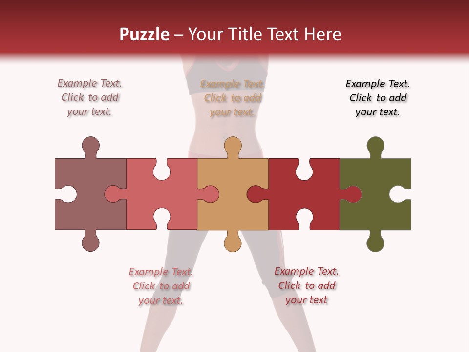 Young Woman Working Out In The Gym Stretches And Raises A Medicine Ball Above Her Head PowerPoint Template