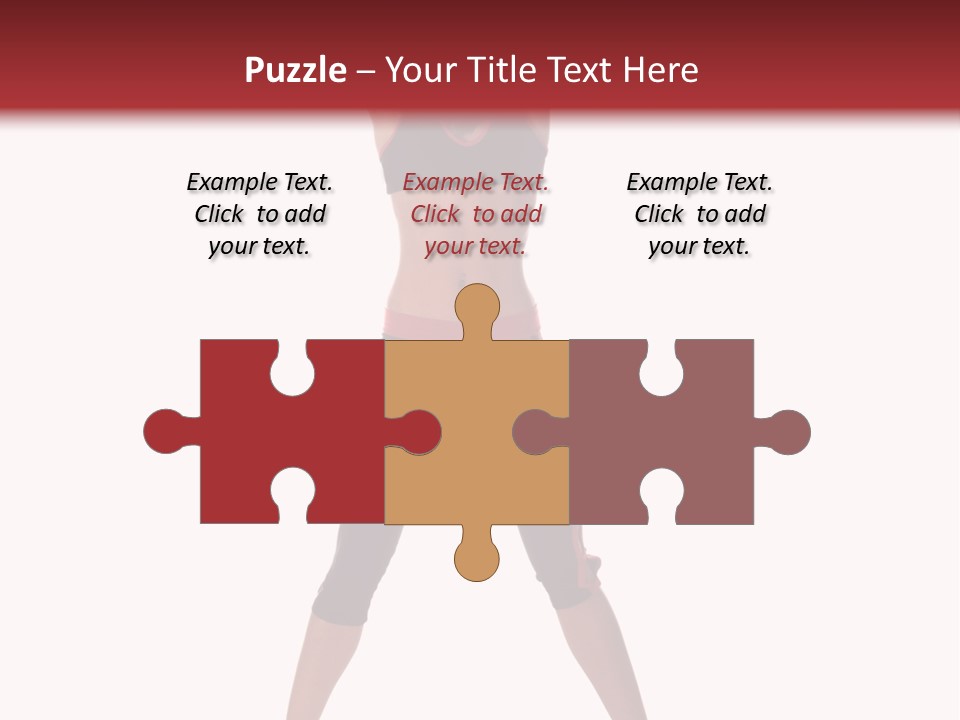 Young Woman Working Out In The Gym Stretches And Raises A Medicine Ball Above Her Head PowerPoint Template