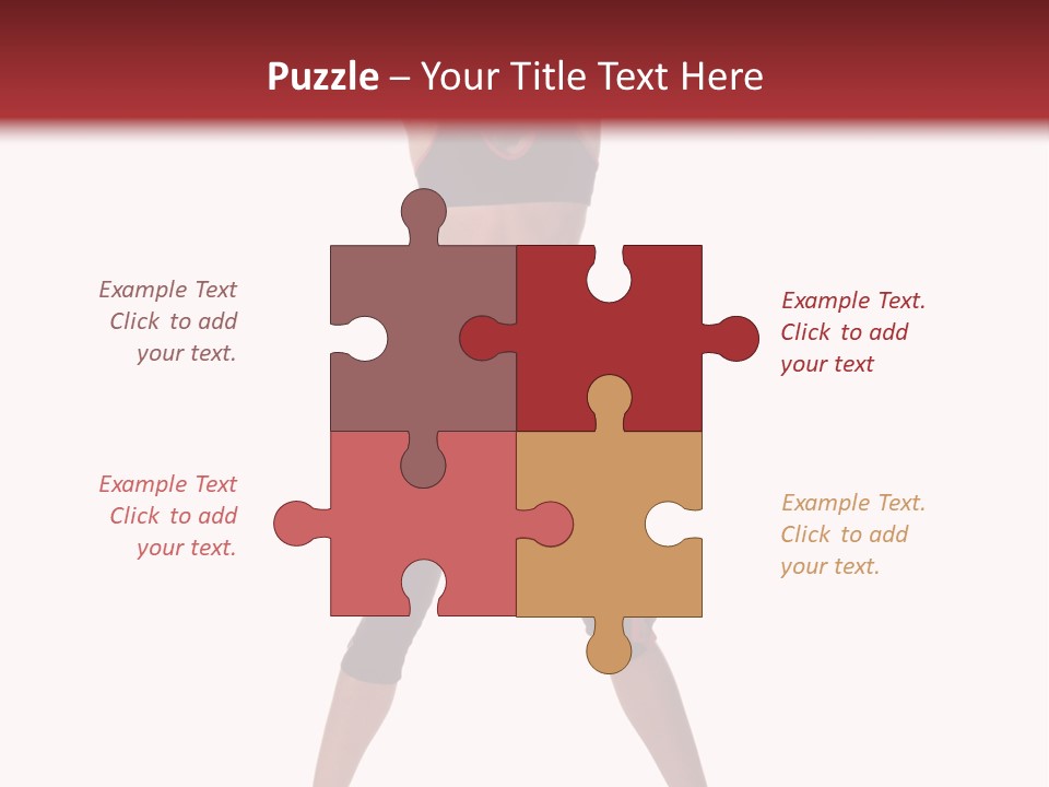 Young Woman Working Out In The Gym Stretches And Raises A Medicine Ball Above Her Head PowerPoint Template