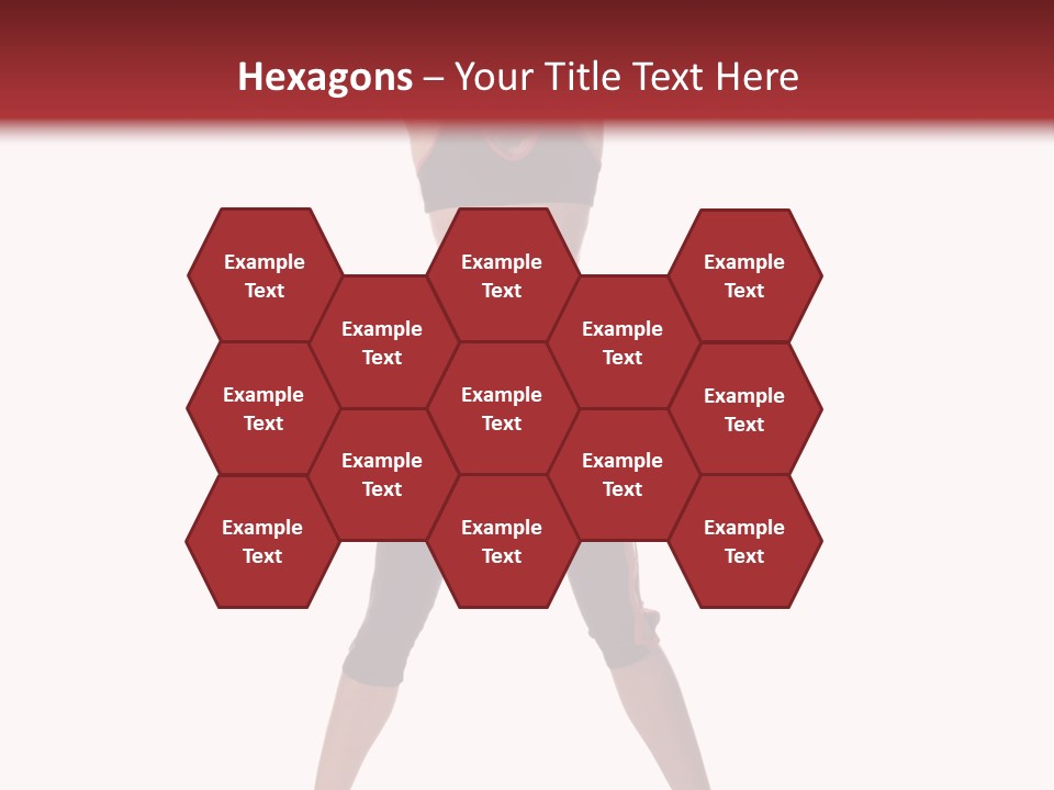 Young Woman Working Out In The Gym Stretches And Raises A Medicine Ball Above Her Head PowerPoint Template