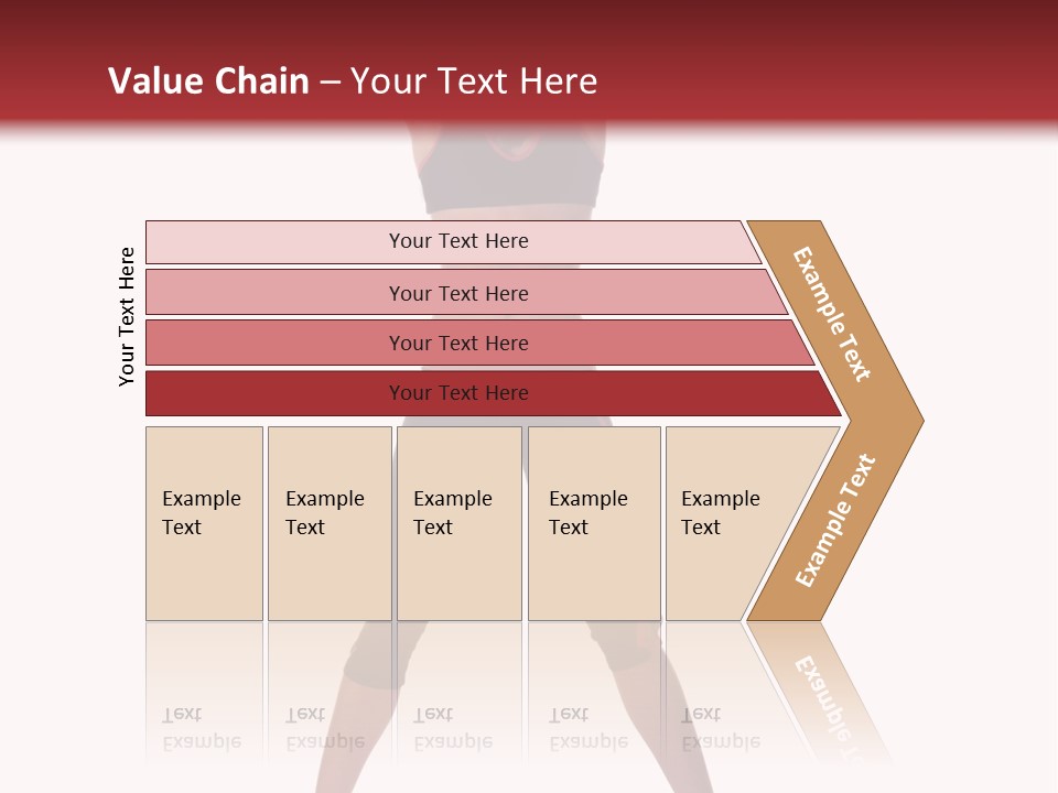 Young Woman Working Out In The Gym Stretches And Raises A Medicine Ball Above Her Head PowerPoint Template