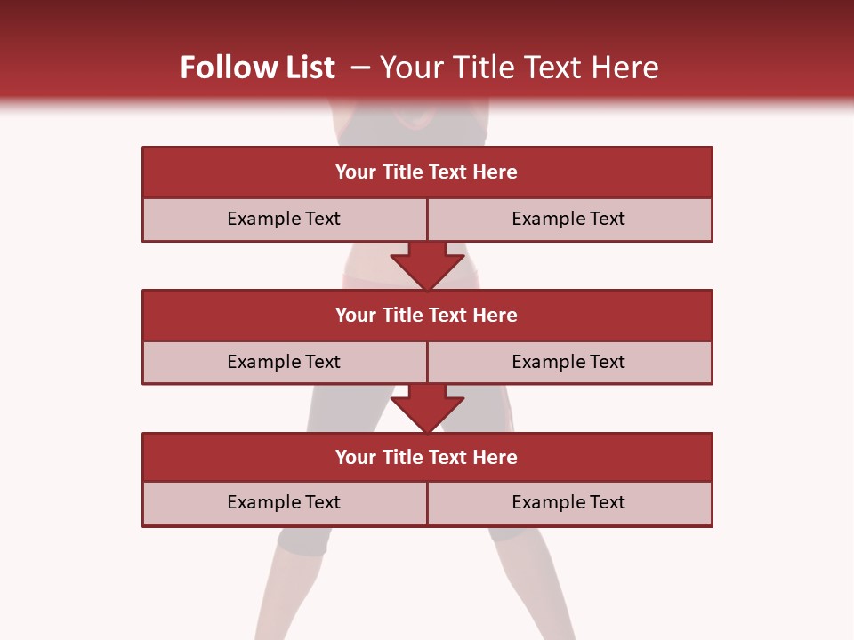 Young Woman Working Out In The Gym Stretches And Raises A Medicine Ball Above Her Head PowerPoint Template