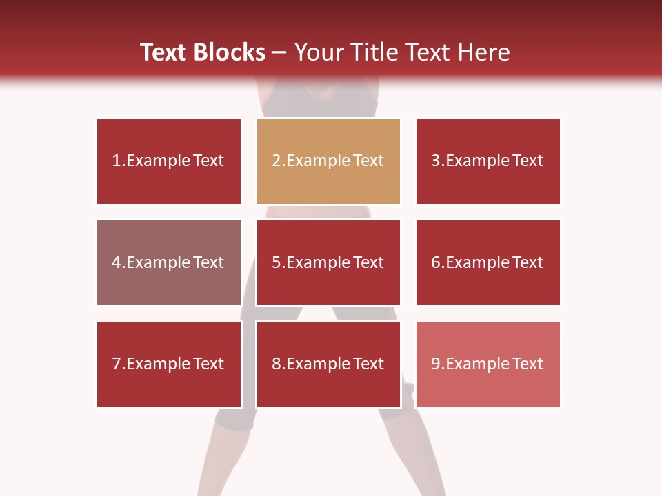 Young Woman Working Out In The Gym Stretches And Raises A Medicine Ball Above Her Head PowerPoint Template