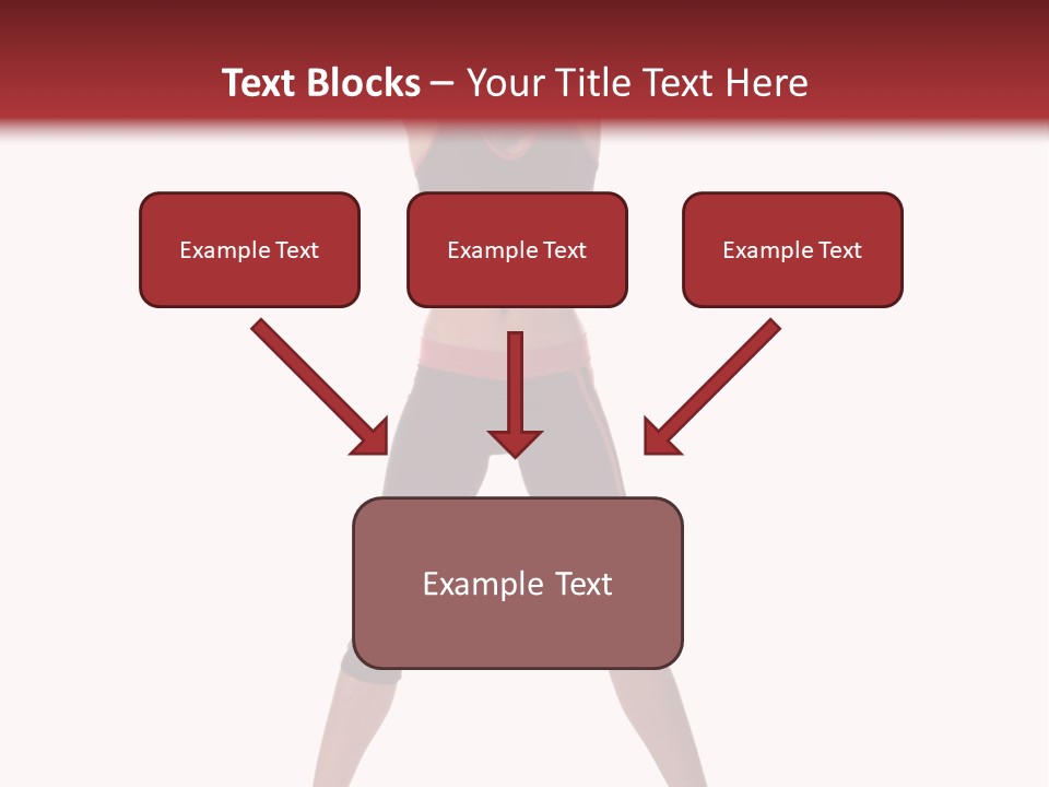 Young Woman Working Out In The Gym Stretches And Raises A Medicine Ball Above Her Head PowerPoint Template