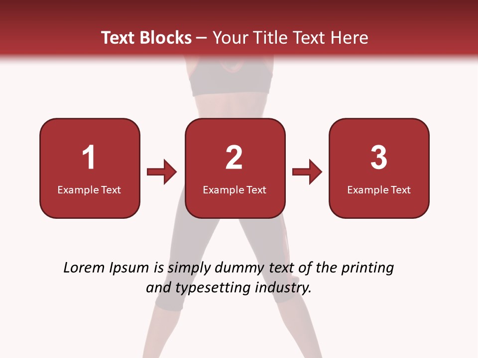 Young Woman Working Out In The Gym Stretches And Raises A Medicine Ball Above Her Head PowerPoint Template