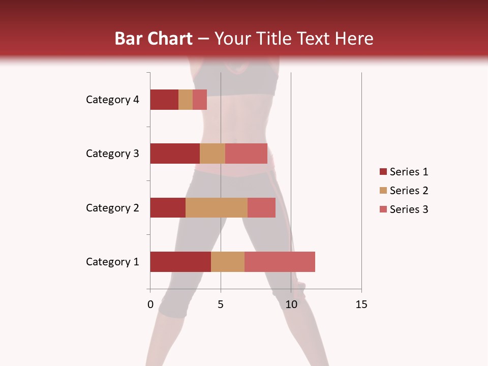 Young Woman Working Out In The Gym Stretches And Raises A Medicine Ball Above Her Head PowerPoint Template