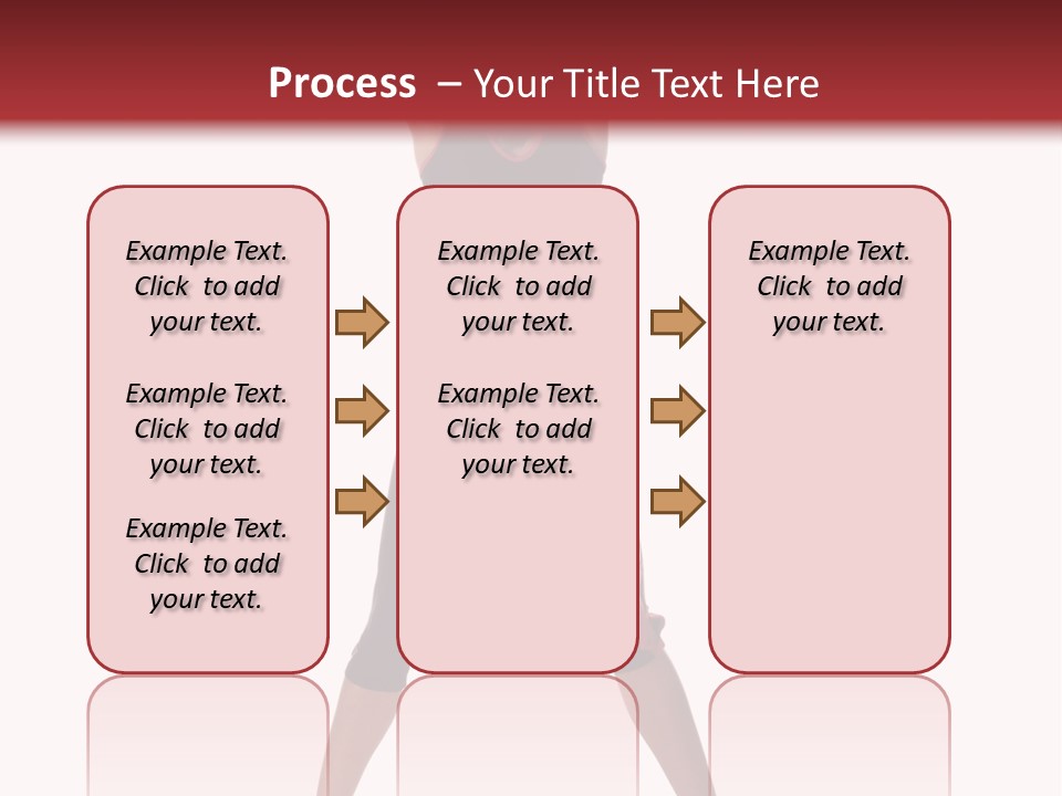 Young Woman Working Out In The Gym Stretches And Raises A Medicine Ball Above Her Head PowerPoint Template