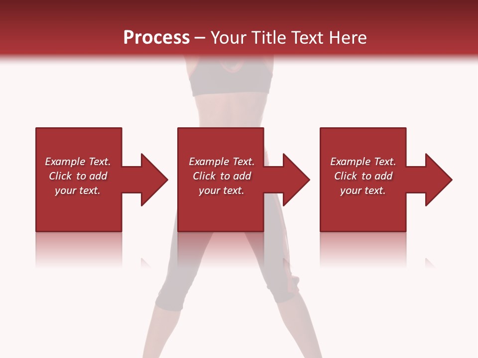 Young Woman Working Out In The Gym Stretches And Raises A Medicine Ball Above Her Head PowerPoint Template