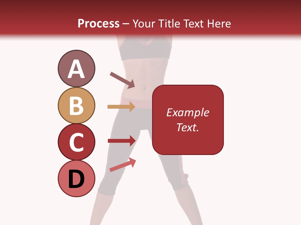 Young Woman Working Out In The Gym Stretches And Raises A Medicine Ball Above Her Head PowerPoint Template