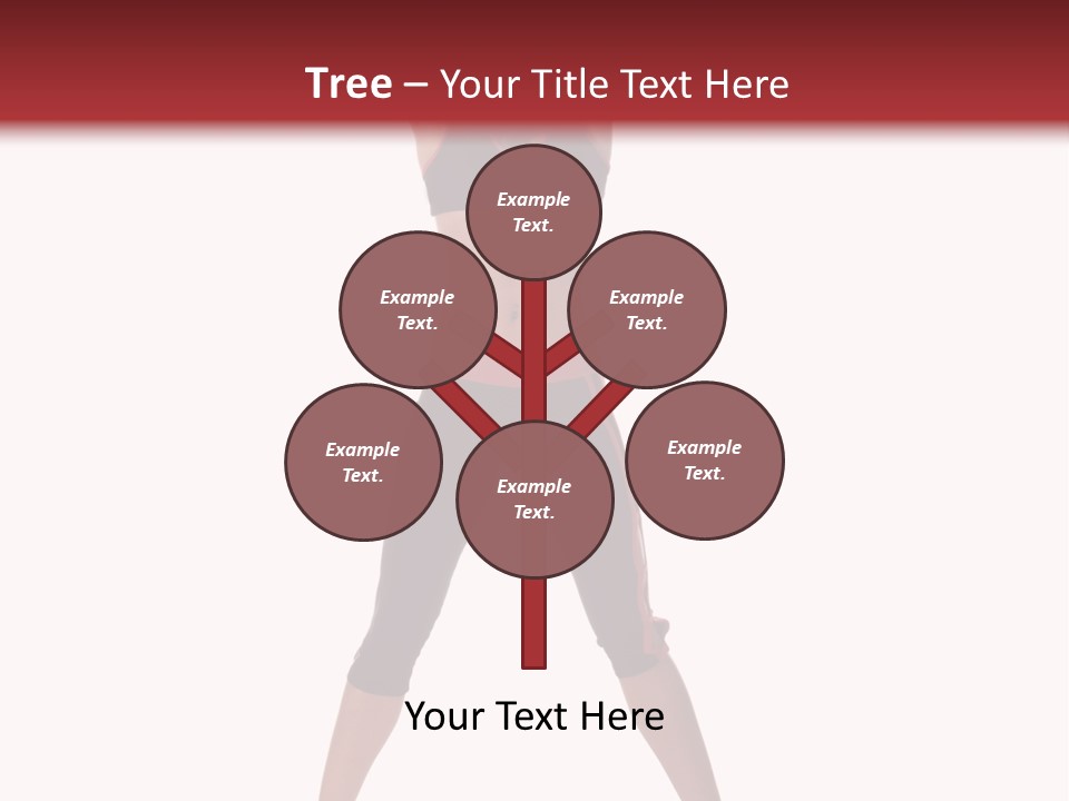 Young Woman Working Out In The Gym Stretches And Raises A Medicine Ball Above Her Head PowerPoint Template