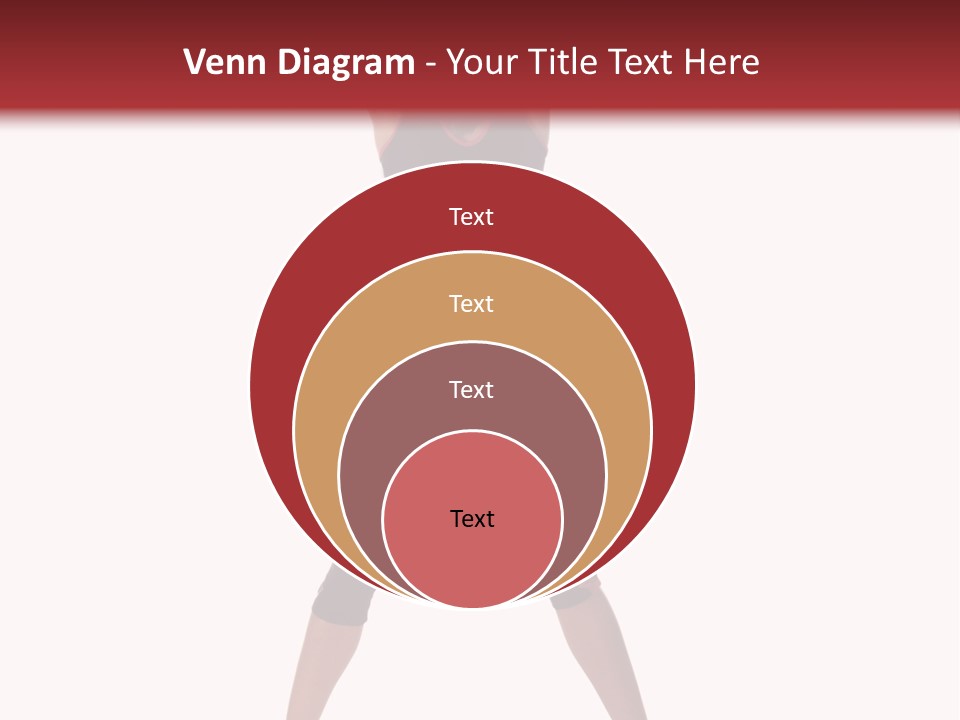 Young Woman Working Out In The Gym Stretches And Raises A Medicine Ball Above Her Head PowerPoint Template