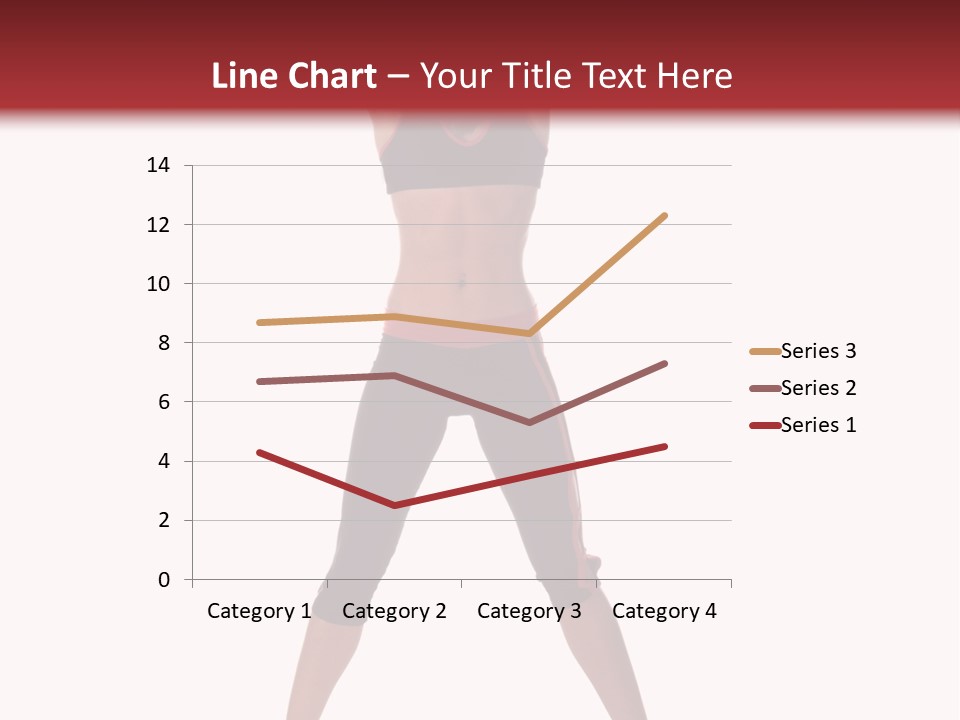 Young Woman Working Out In The Gym Stretches And Raises A Medicine Ball Above Her Head PowerPoint Template